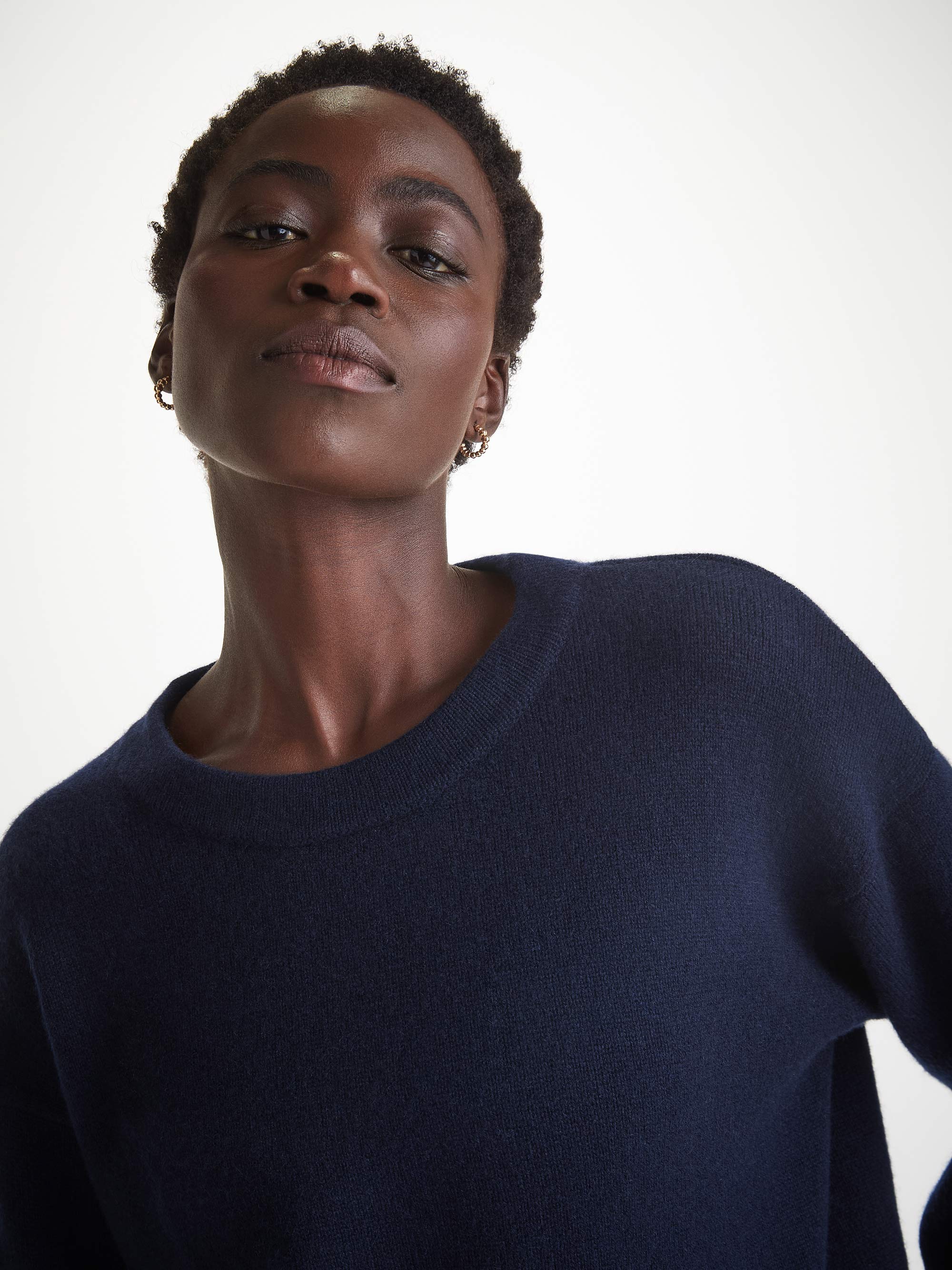 Women's Relaxed Sweater Daphne Cashmere Navy - Image 5