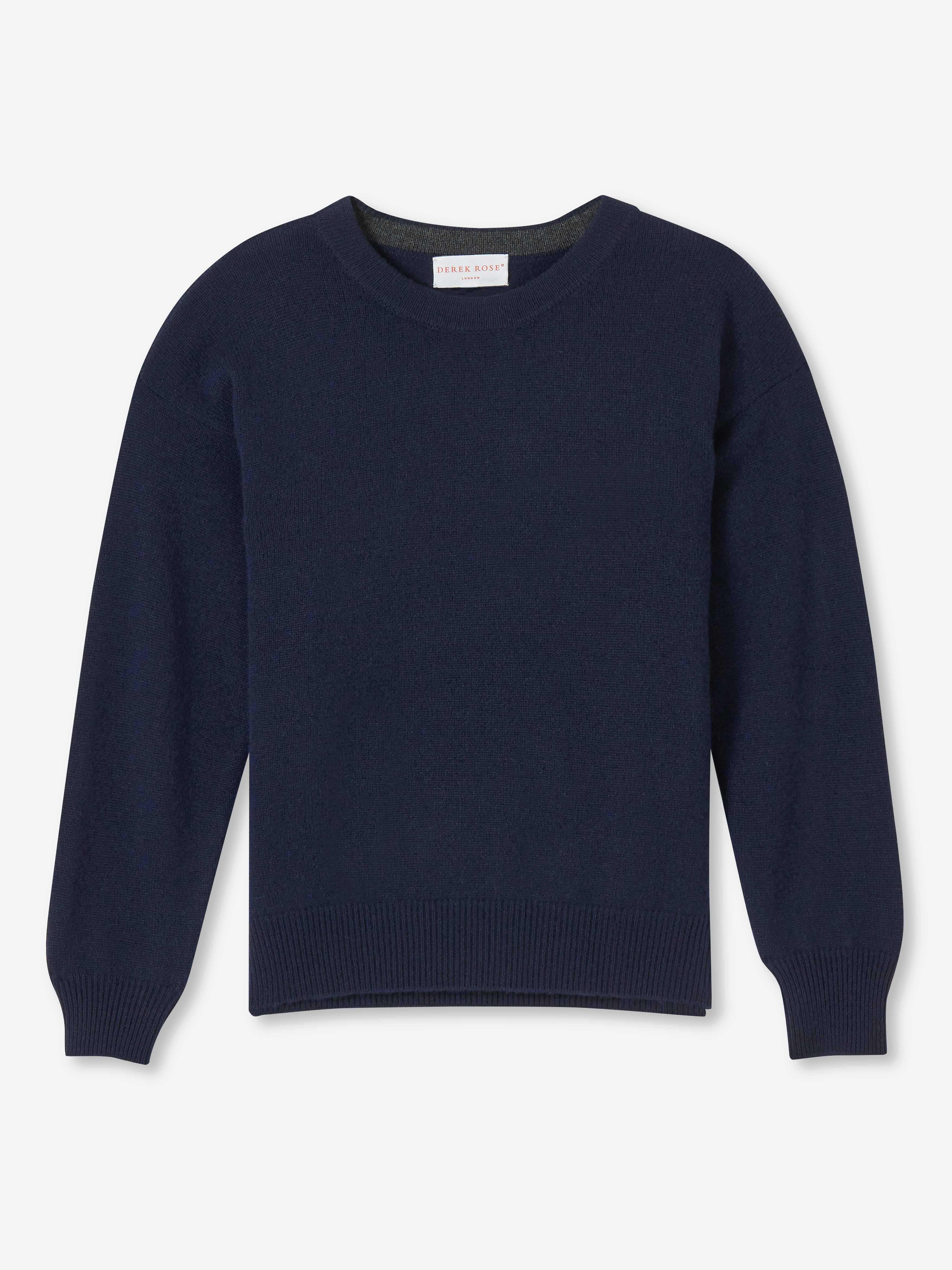 Women's Relaxed Sweater Daphne Cashmere Navy - Image 7