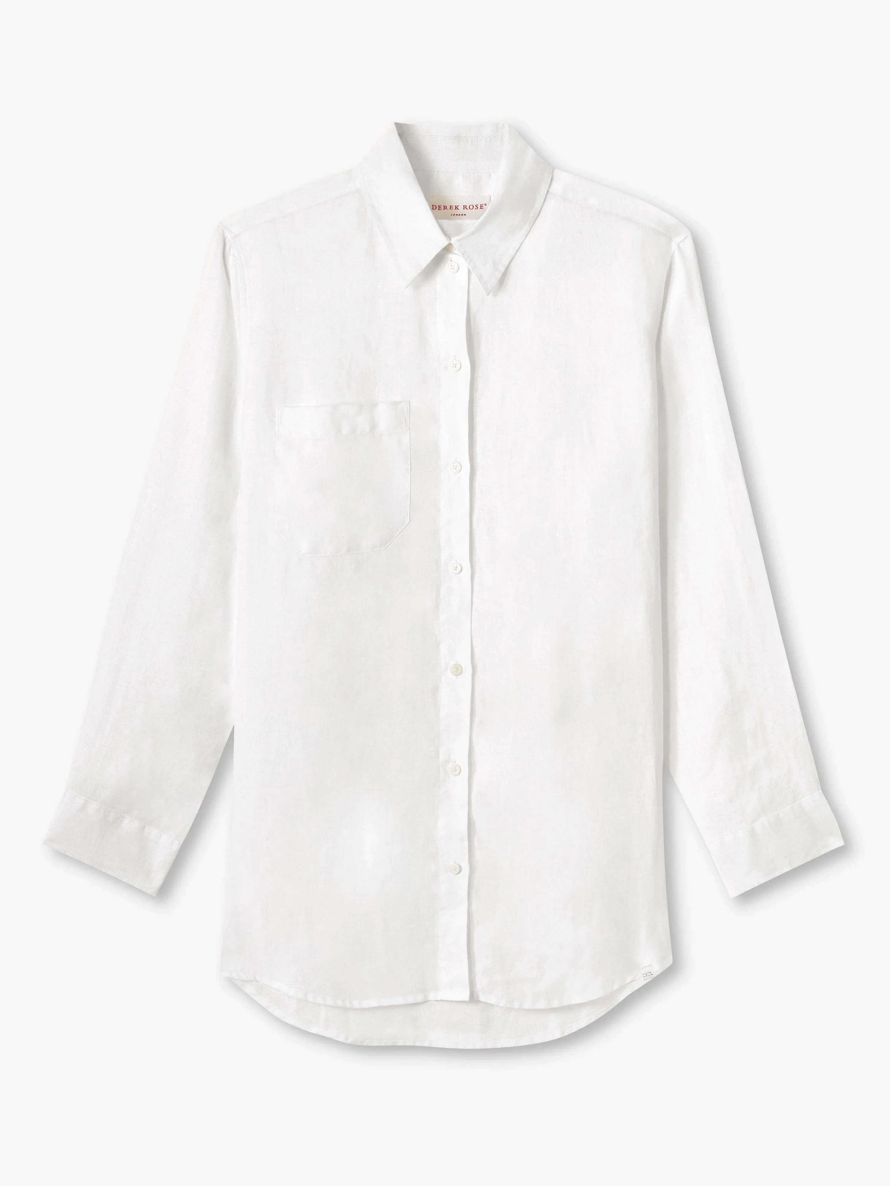 Women's Longline Shirt Sicily Linen White - Image 8
