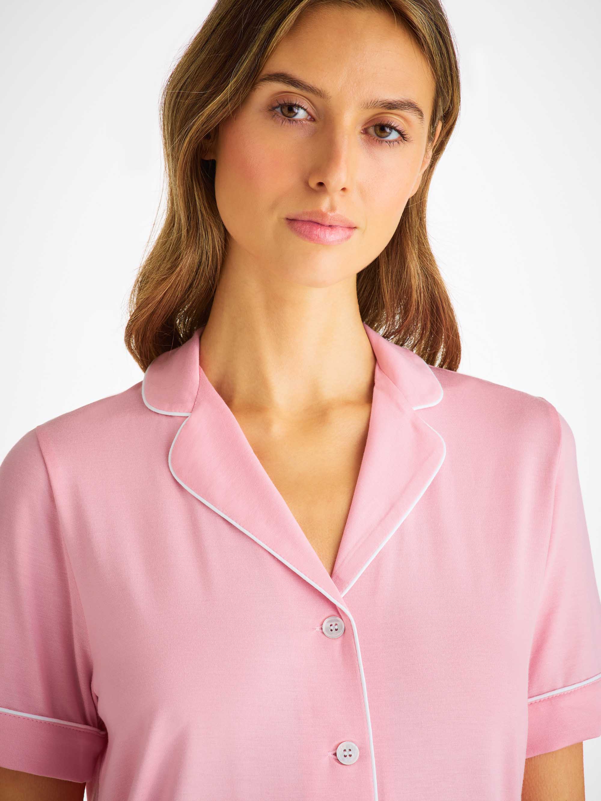 Women's Short Pyjamas Lara Micro Modal Stretch Ballet Pink - Image 5
