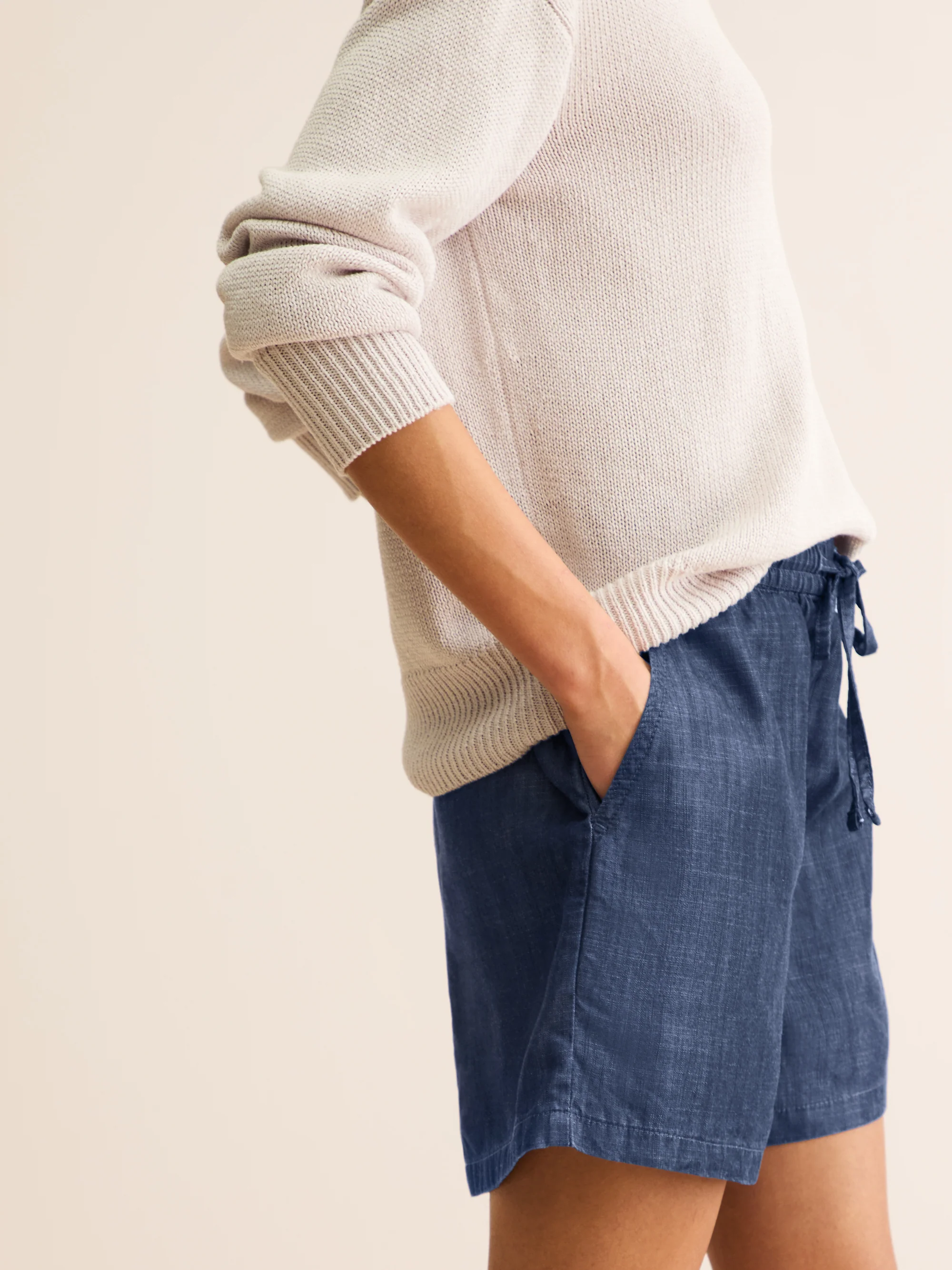 Women's Shorts Erin Chambray Denim Blue - Image 4