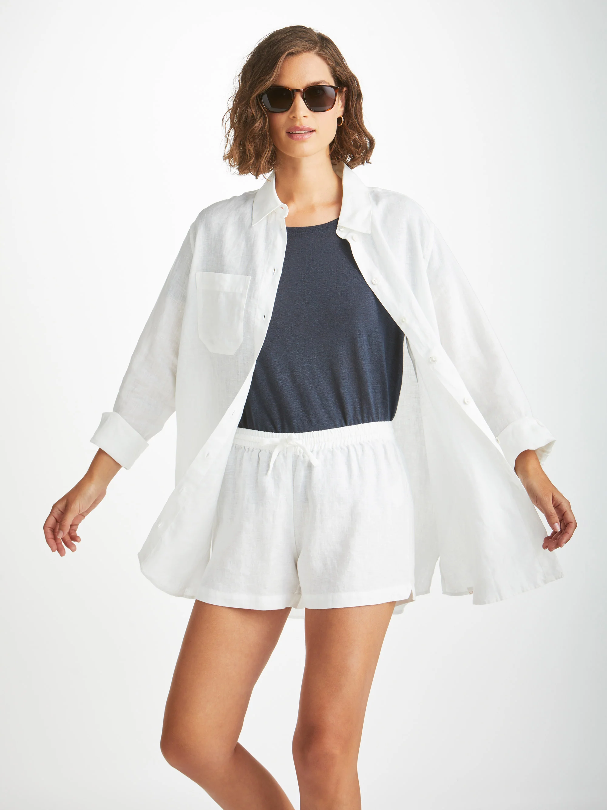 Women's Shorts Vienna Linen White - Image 3