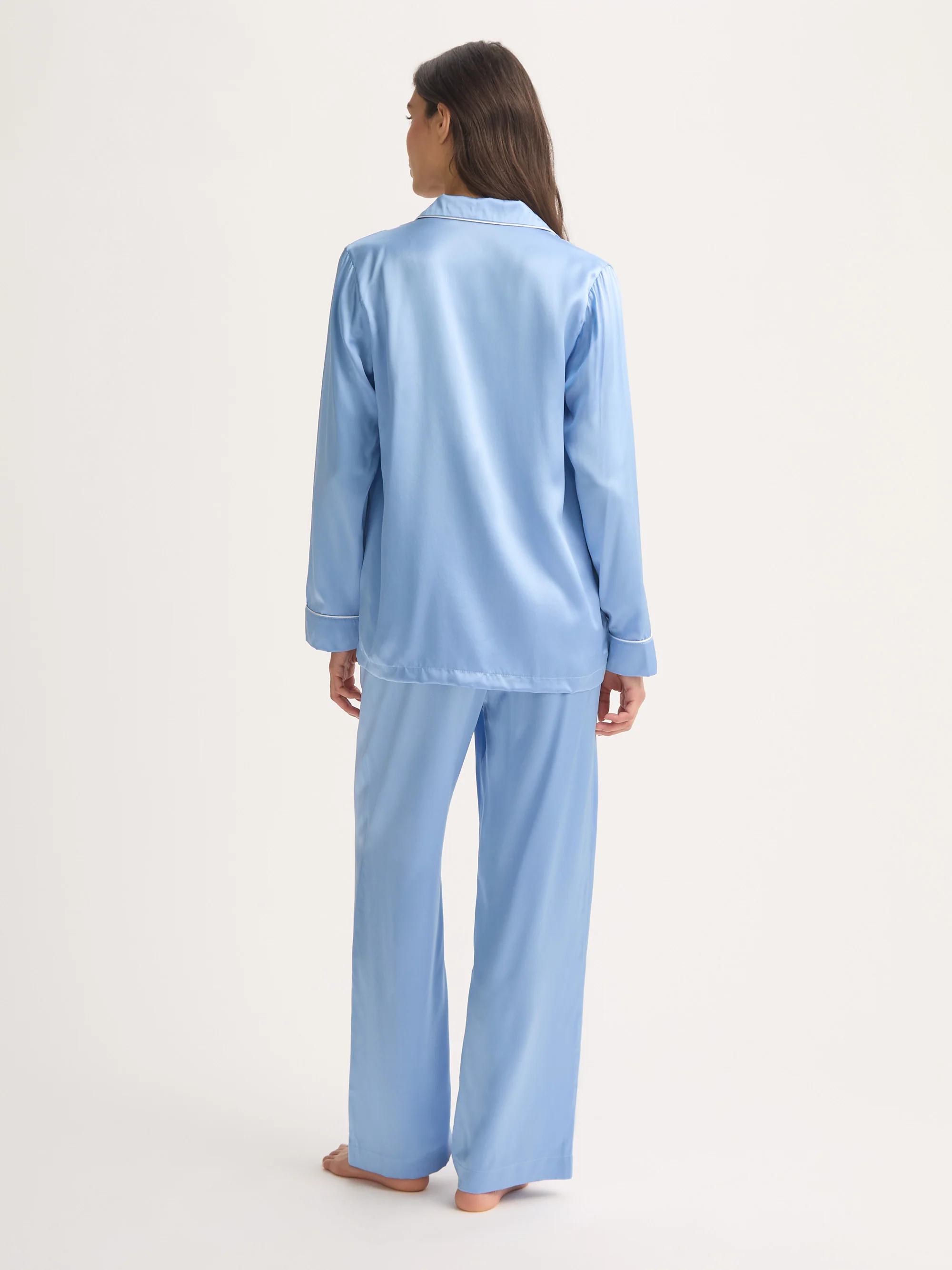 Women's Silk Pyjamas Bailey Silk Cloud Blue - Image 2