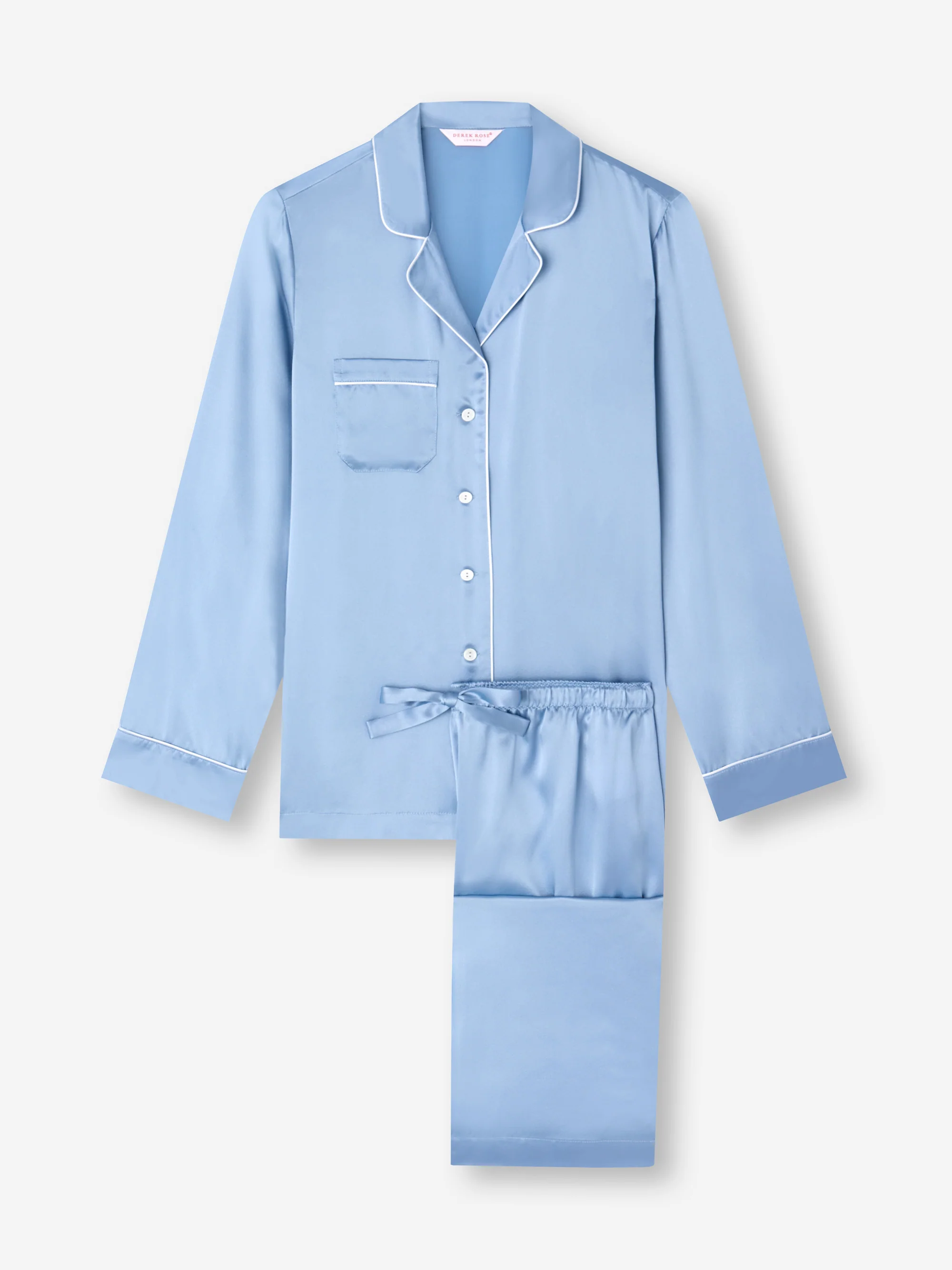 Women's Silk Pyjamas Bailey Silk Cloud Blue - Image 5