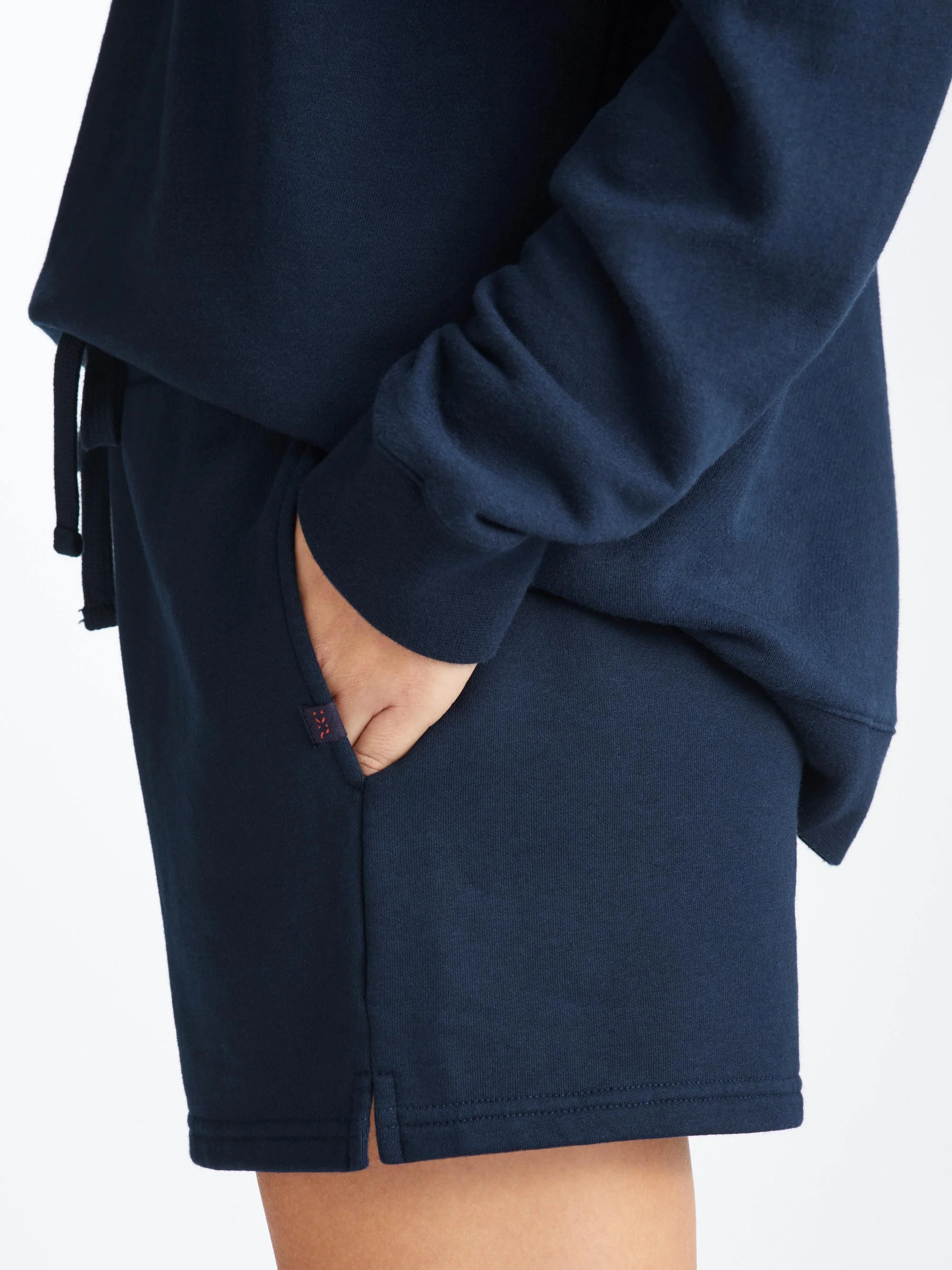 Women's Sweatshirt and Sweat Shorts Quinn Cotton Modal Navy - Image 6