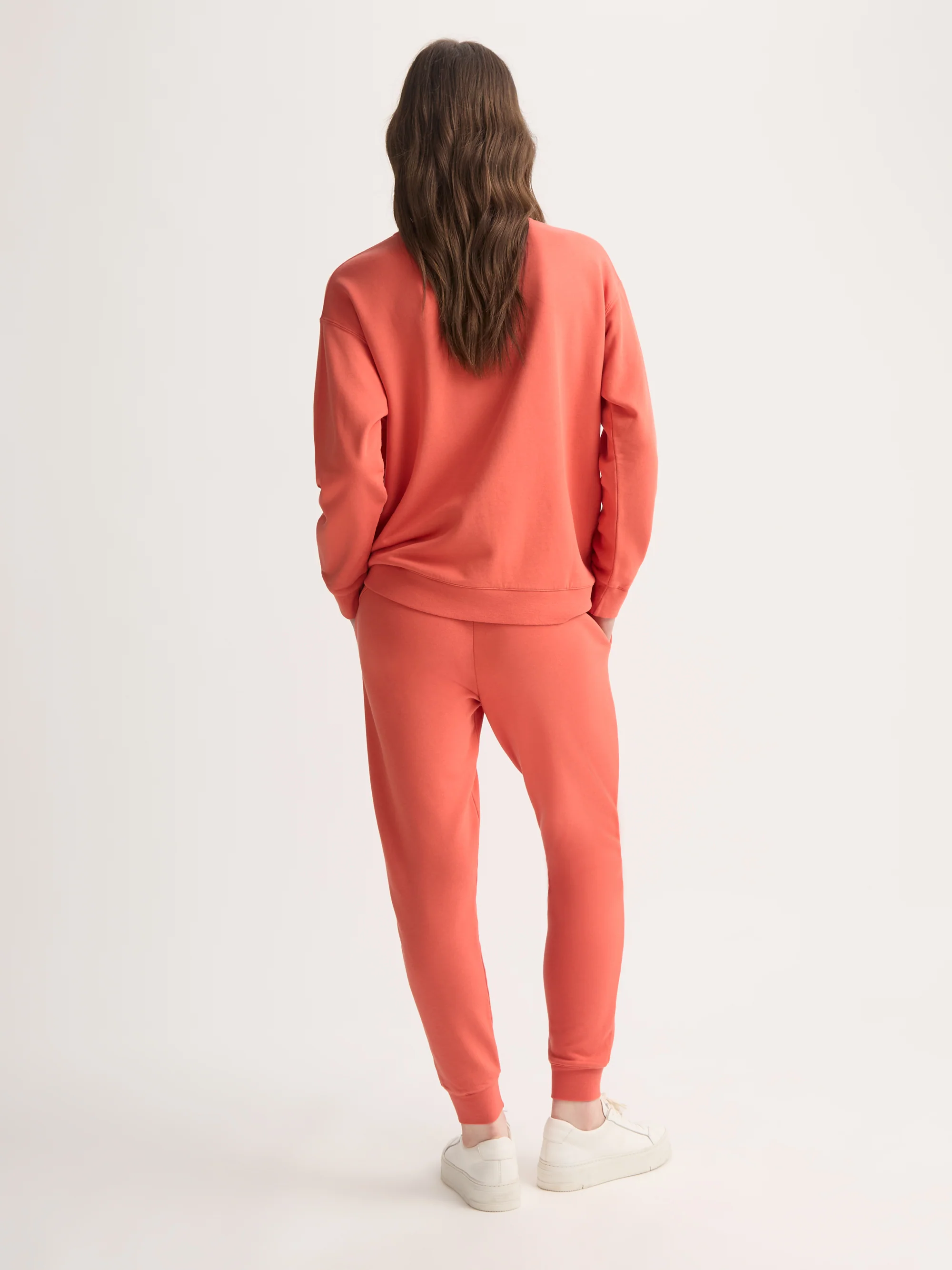 Women's Sweatshirt Quinn Cotton Modal Coral Orange - Image 3