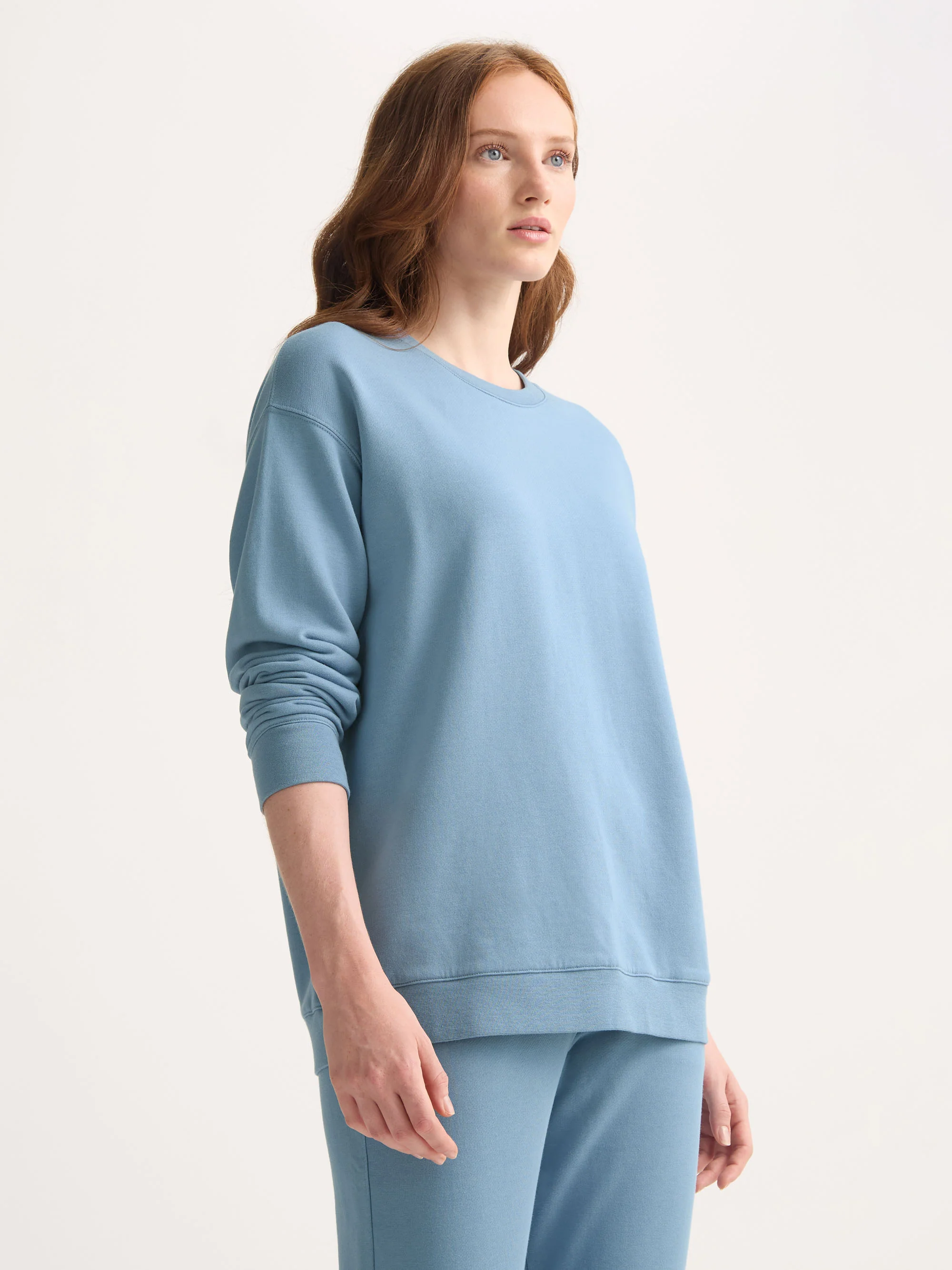 Women's Sweatshirt Quinn Cotton Modal Soft Denim Blue