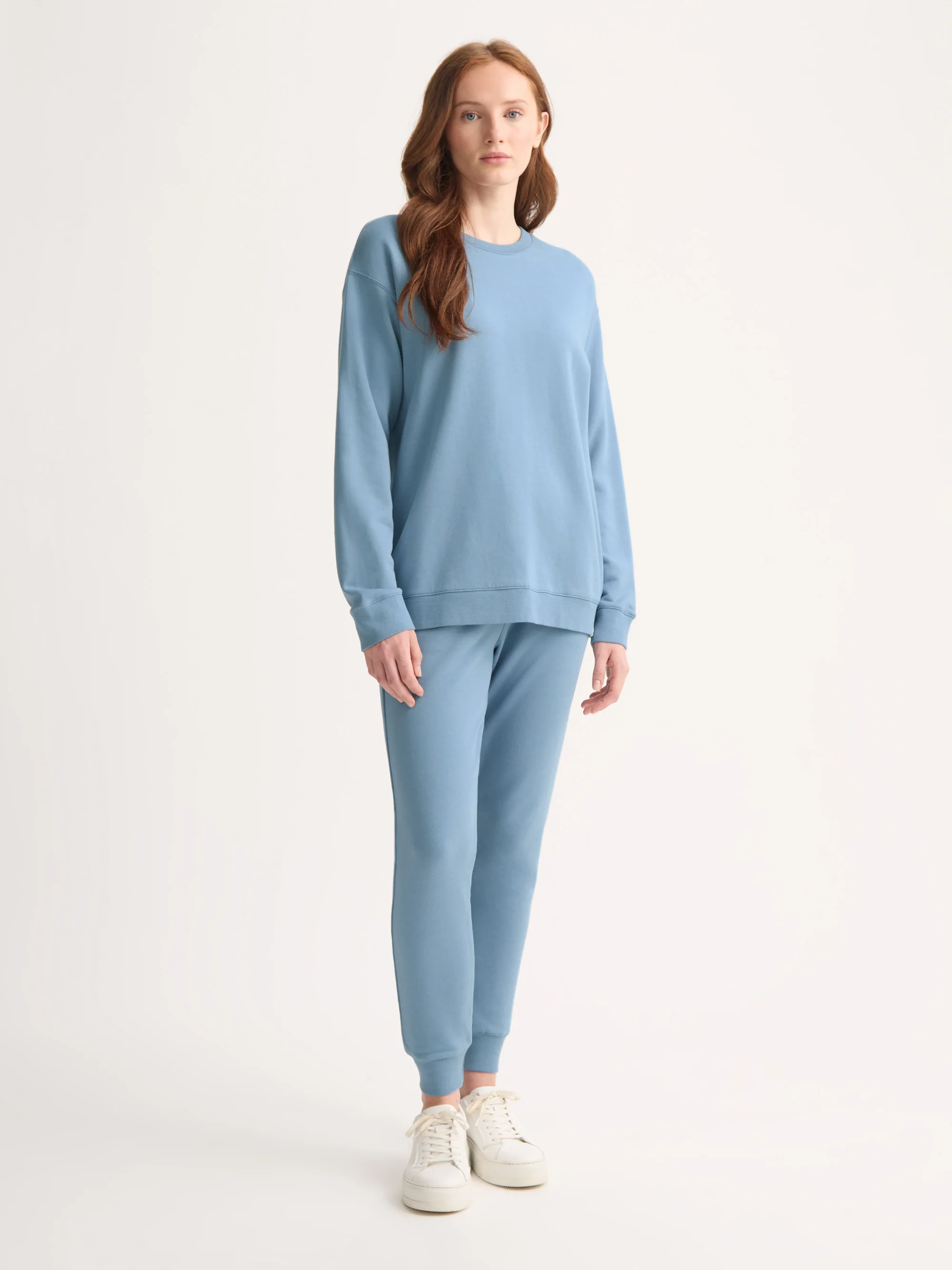 Women's Sweatshirt Quinn Cotton Modal Soft Denim Blue - Image 2