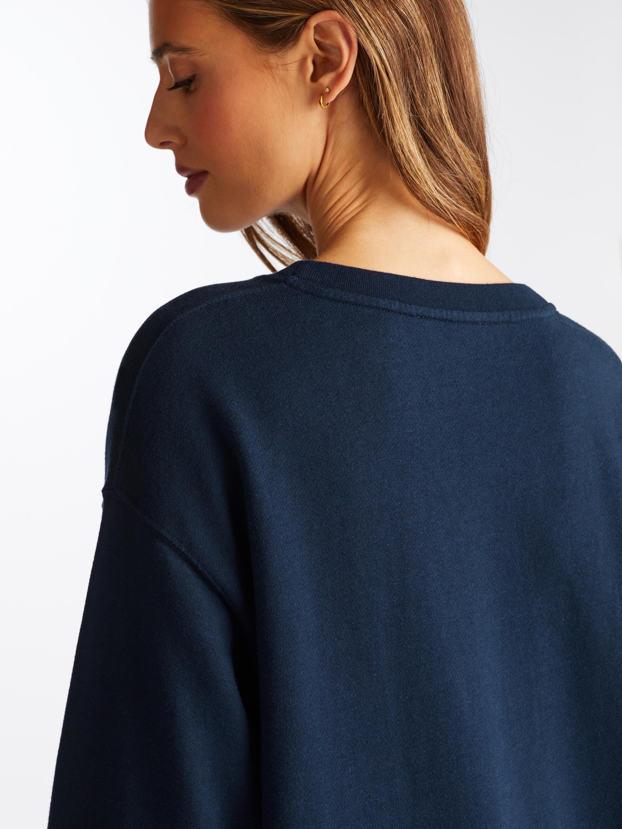 Women's Sweatshirt Quinn Cotton Modal Navy - Image 4