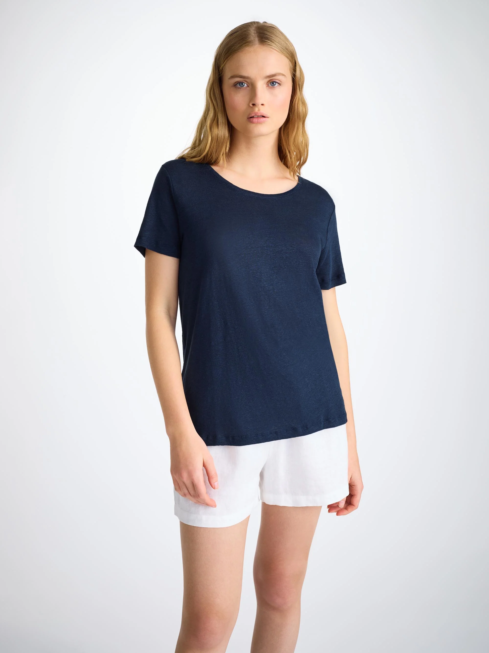 Women's T-Shirt Jordan Linen Navy - Image 3