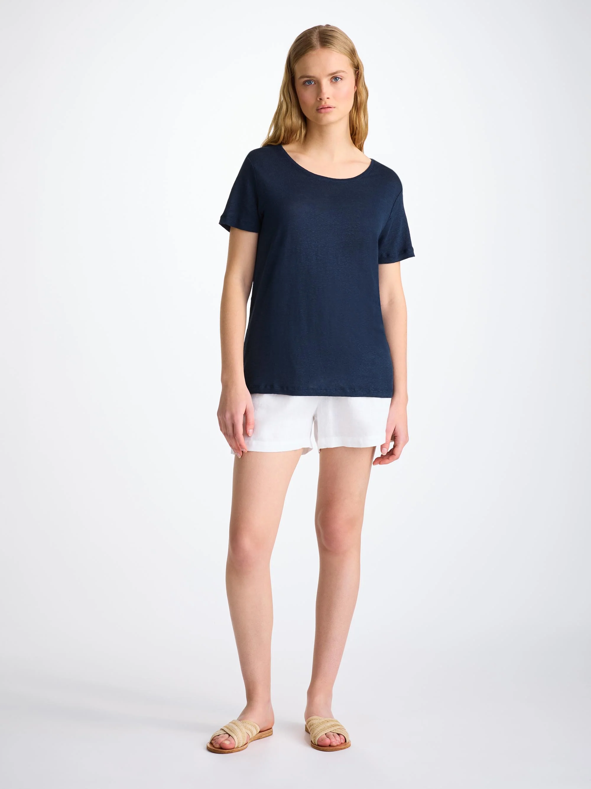 Women's T-Shirt Jordan Linen Navy - Image 4