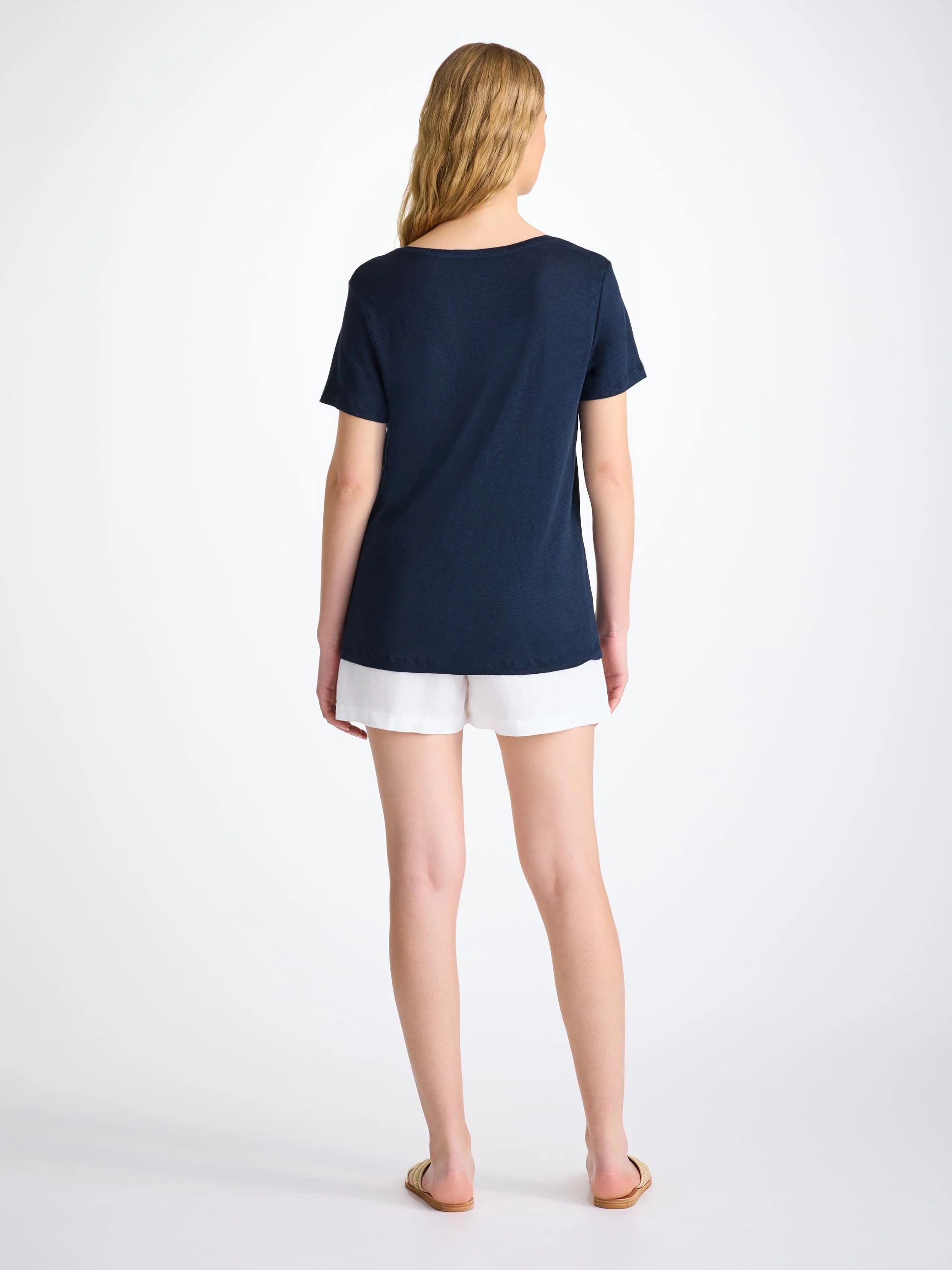 Women's T-Shirt Jordan Linen Navy - Image 5