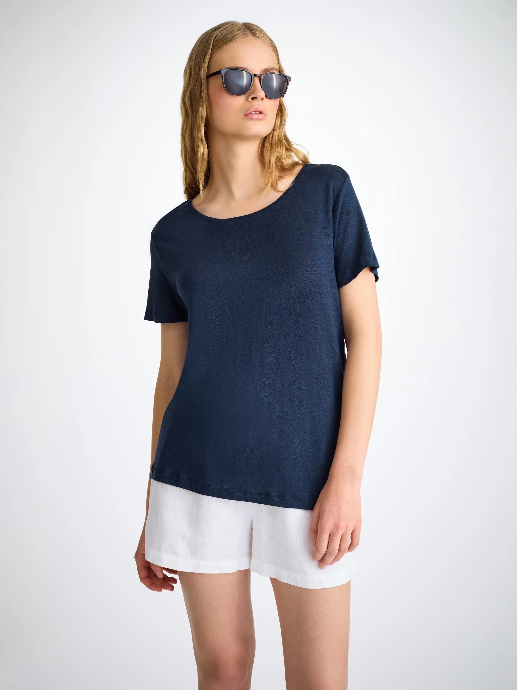 Women's T-Shirt Jordan Linen Navy - Image 7