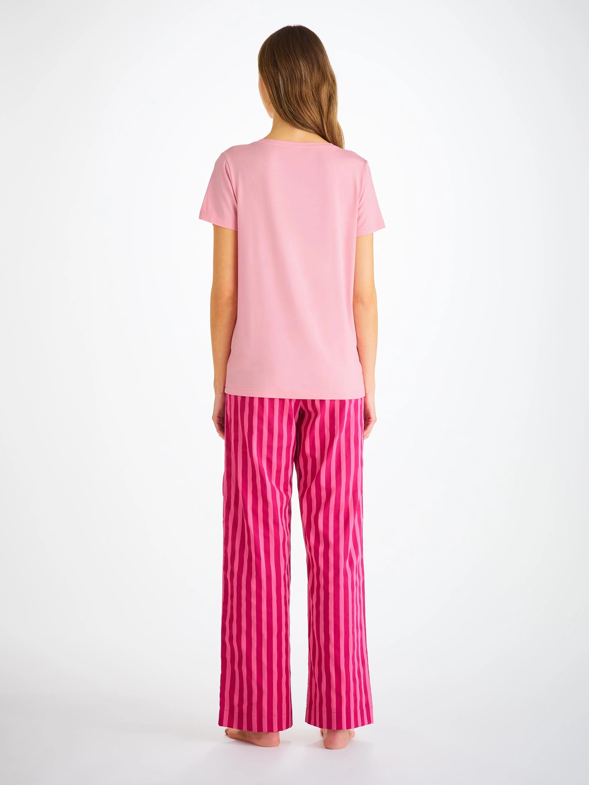 Women's T-Shirt Lara Micro Modal Stretch Ballet Pink - Image 4