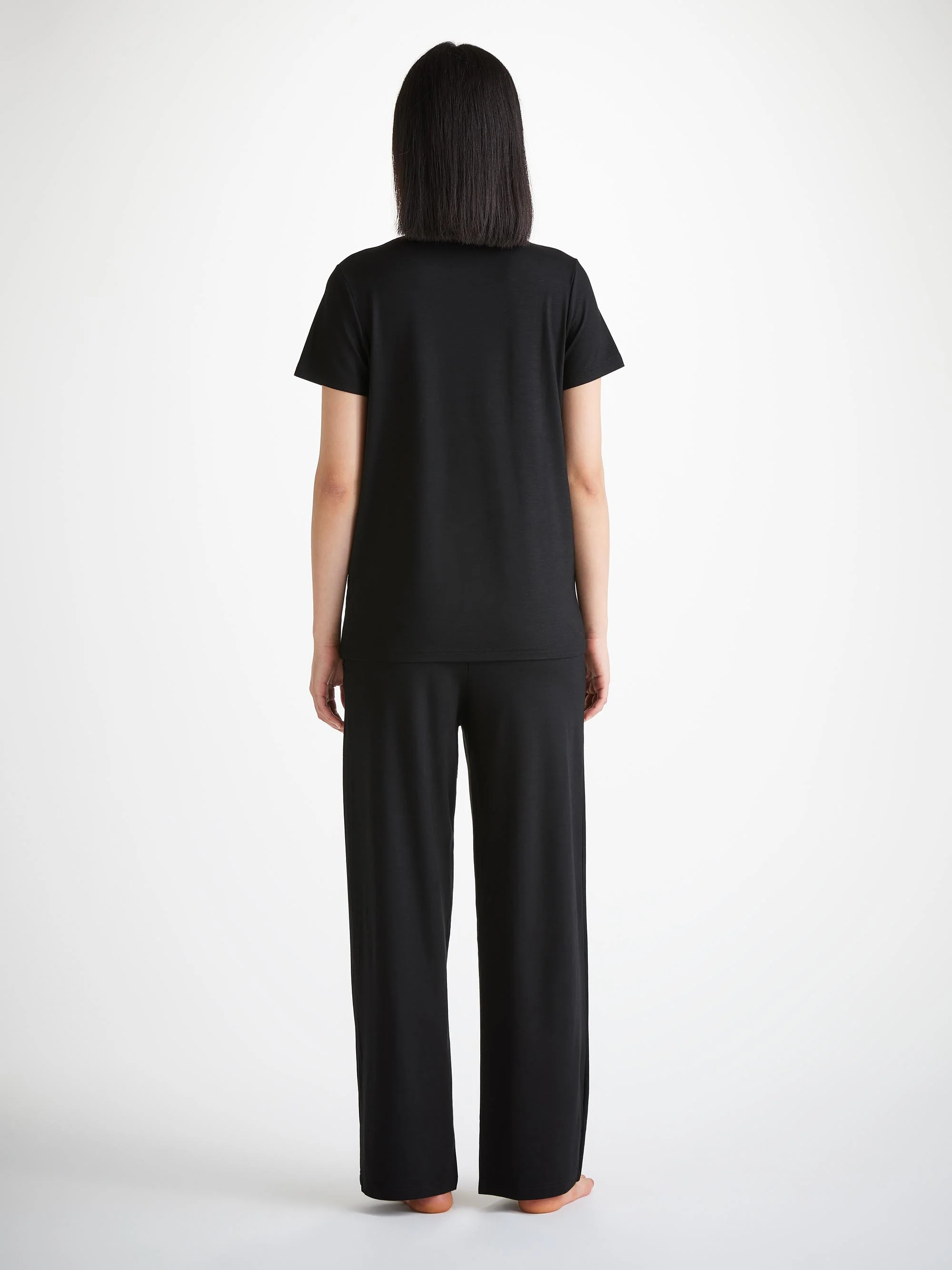Women's T-Shirt Lara Micro Modal Stretch Black - Image 5