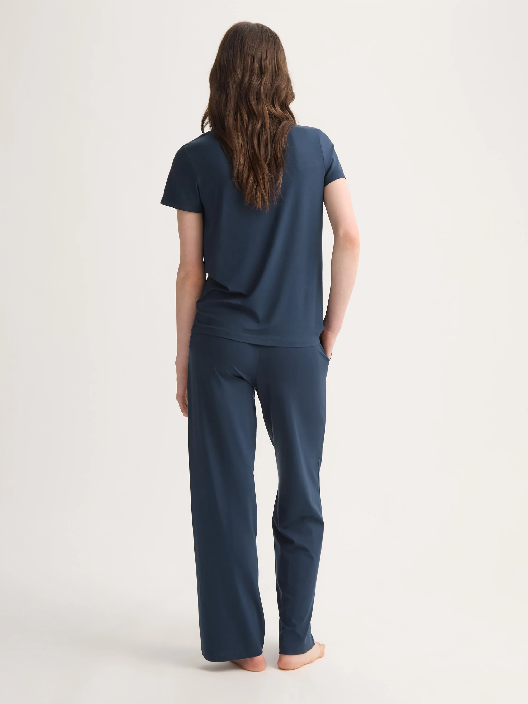 Women's T-Shirt Lara Micro Modal Stretch Navy - Image 3