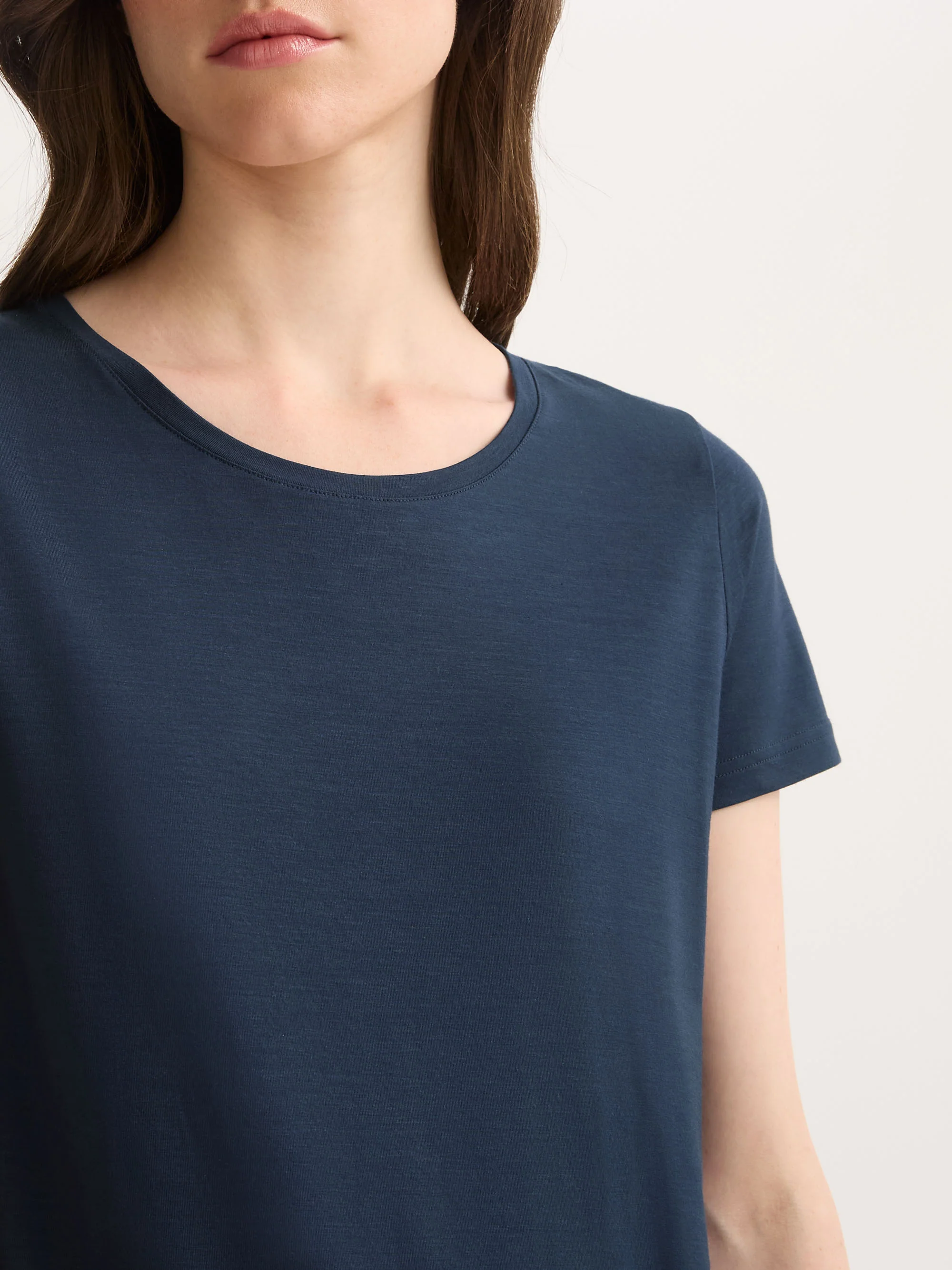 Women's T-Shirt Lara Micro Modal Stretch Navy - Image 4