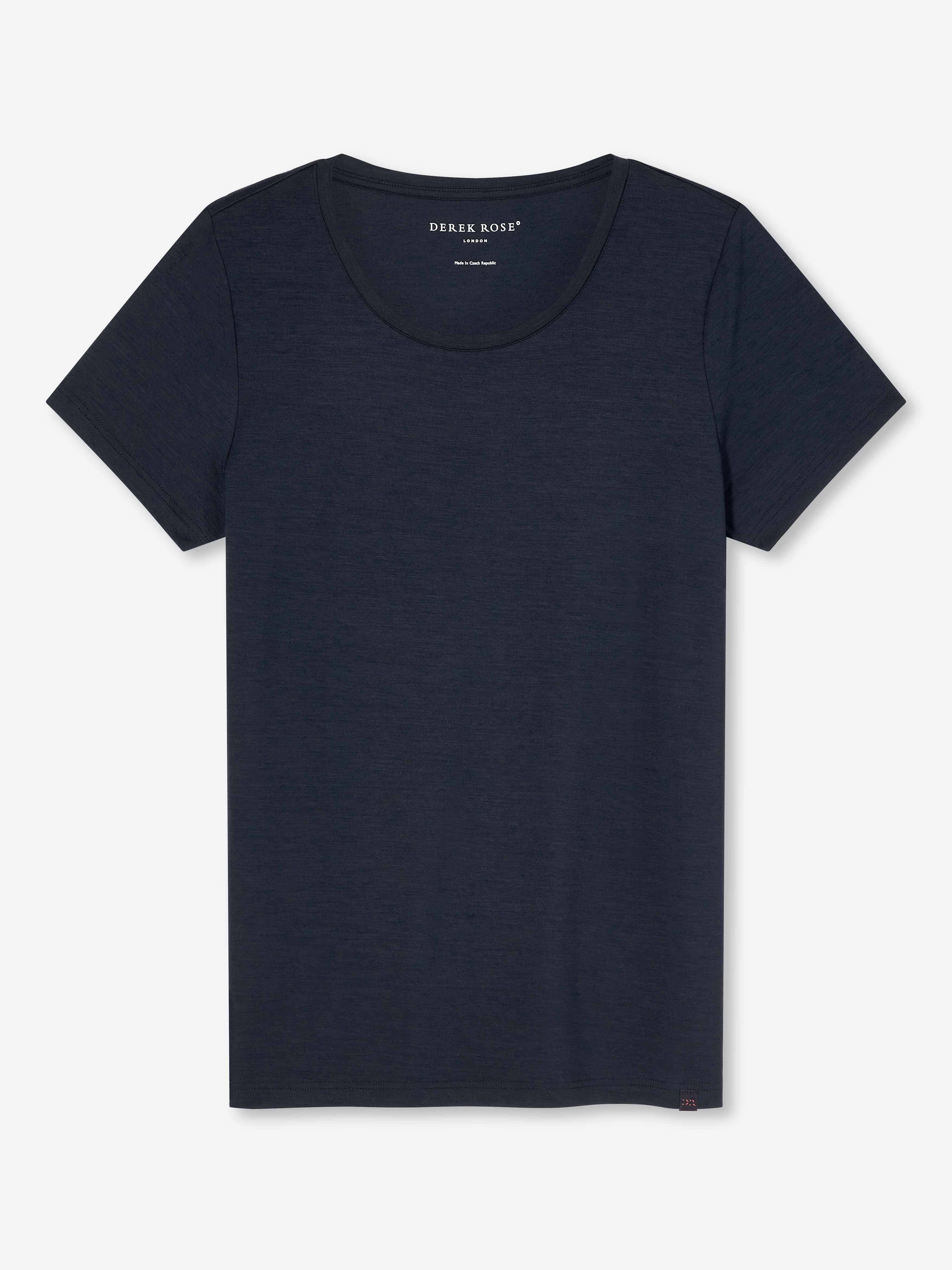 Women's T-Shirt Lara Micro Modal Stretch Navy - Image 5