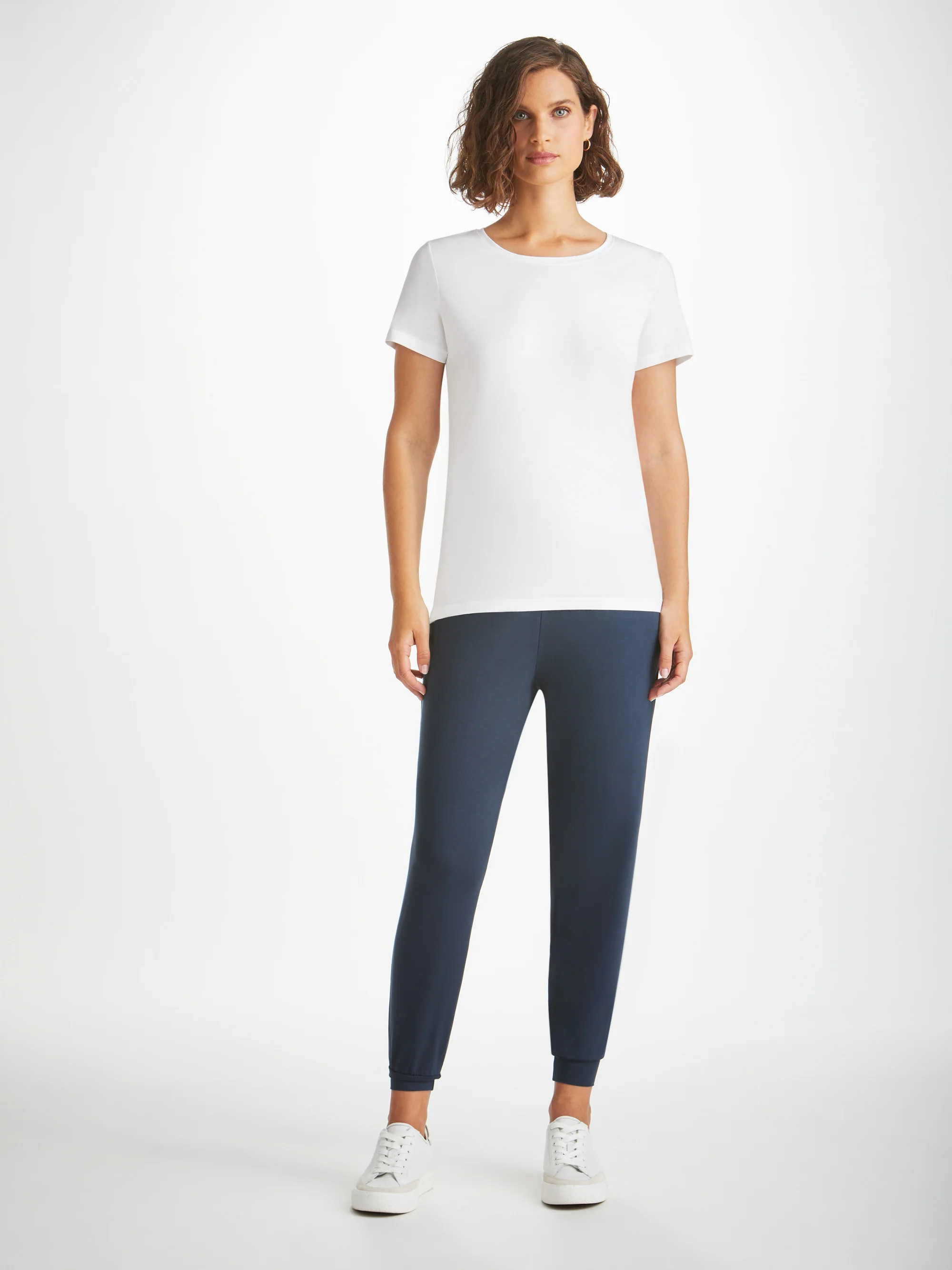 Women's T-Shirt Lara Micro Modal Stretch White - Image 4