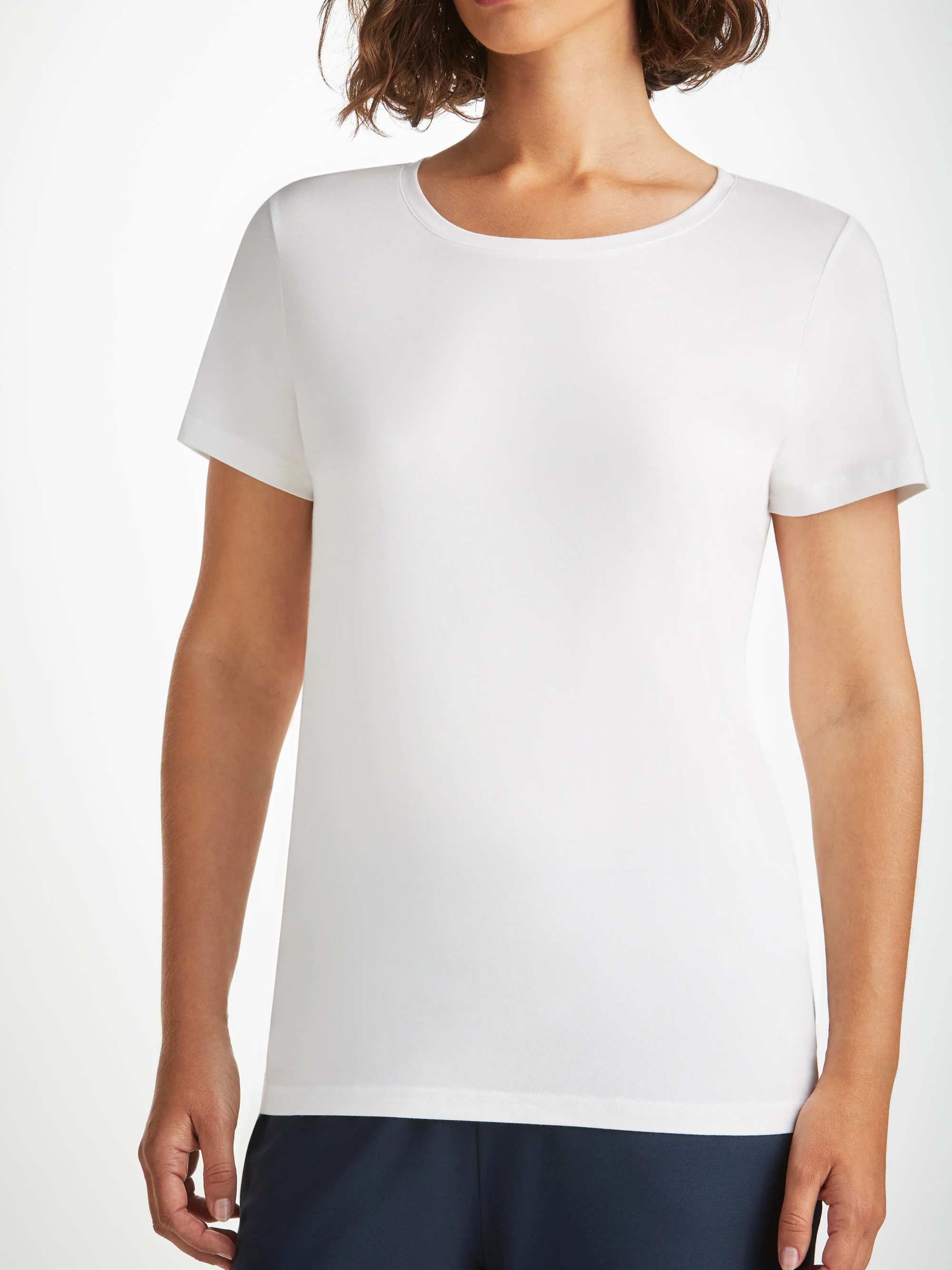 Women's T-Shirt Lara Micro Modal Stretch White - Image 7