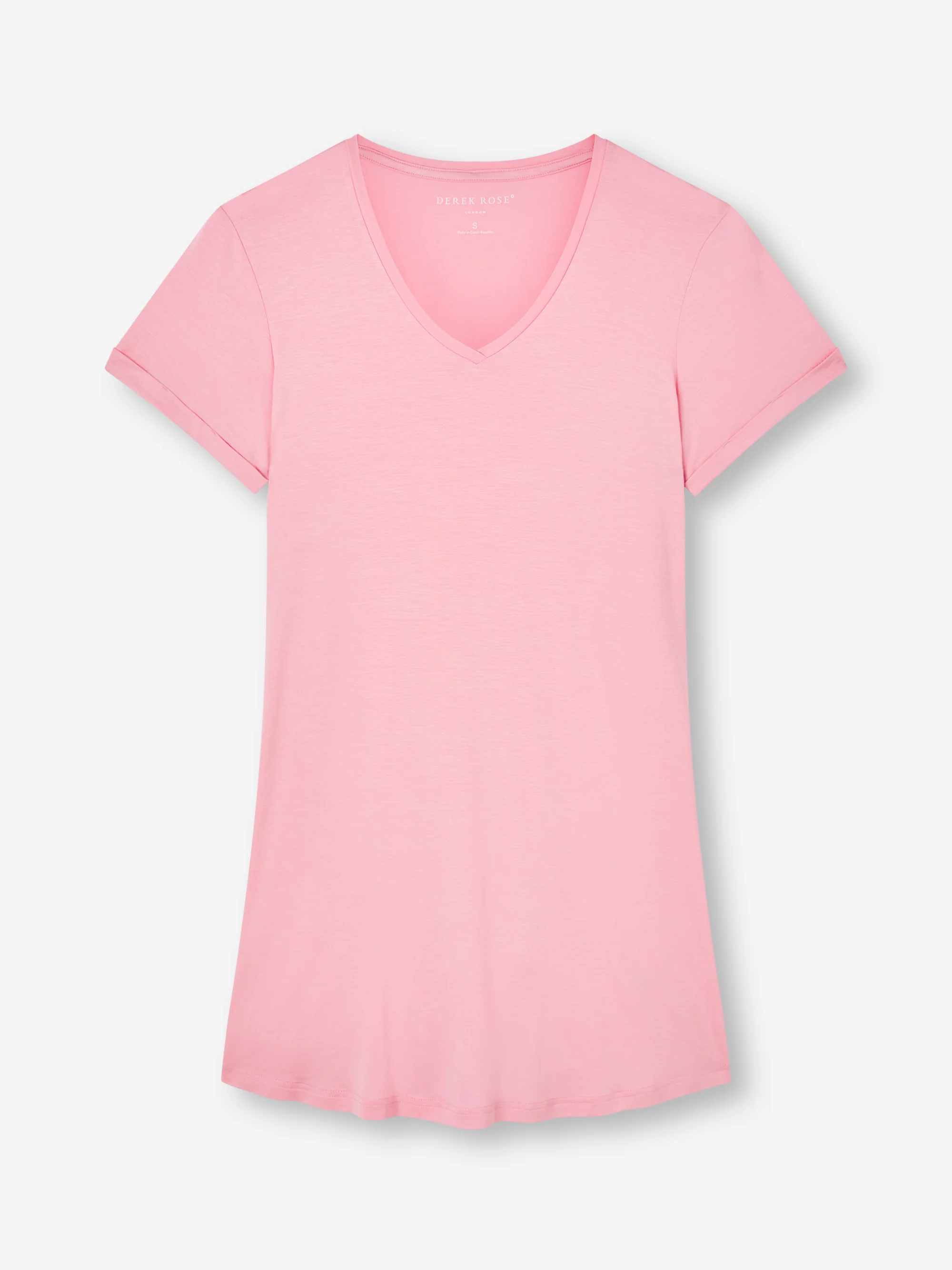 Women's V-Neck Sleep T-Shirt Lara Micro Modal Stretch Pink - Image 5