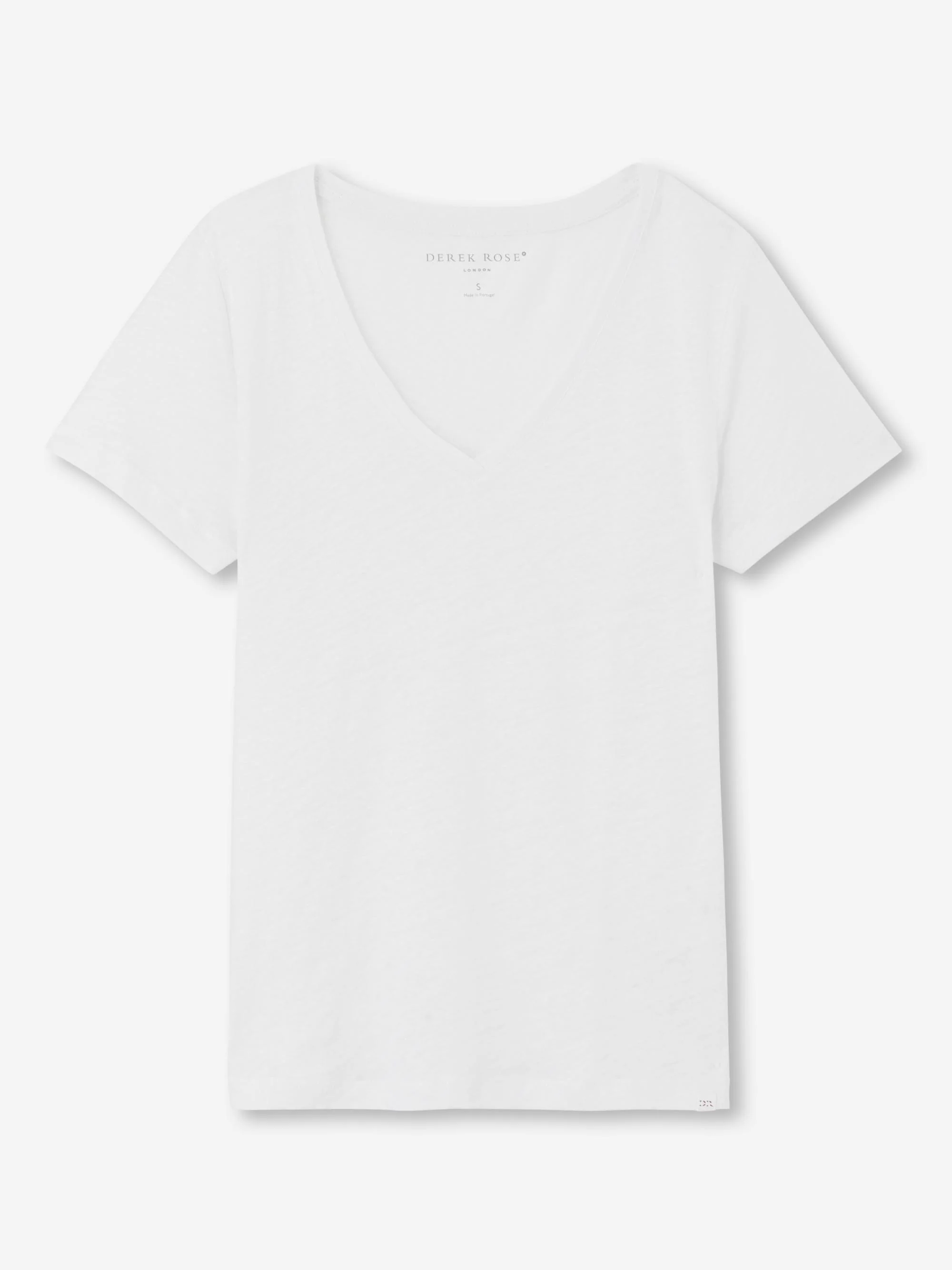 Women's V-Neck T-Shirt Jordan Linen White - Image 8