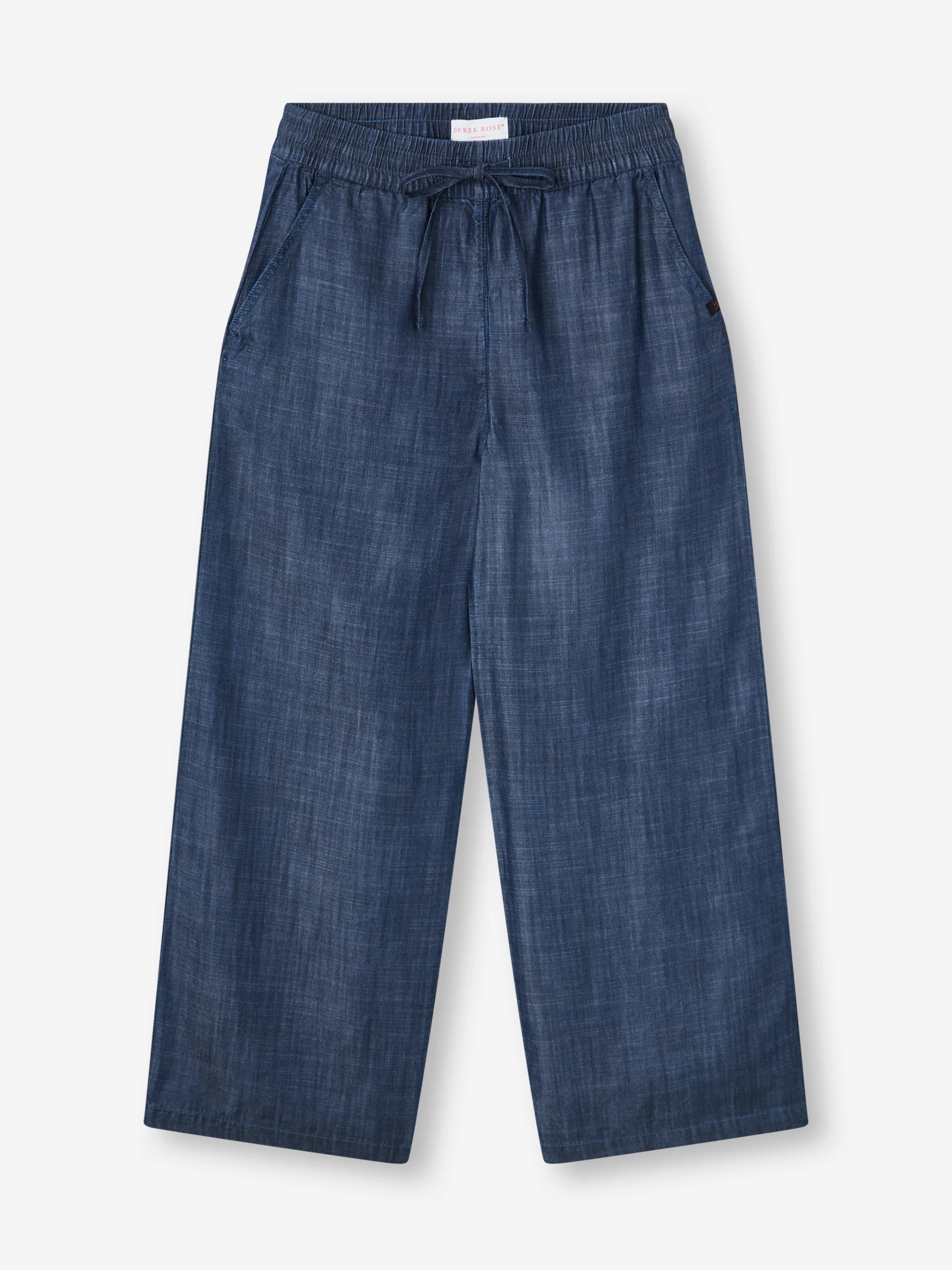 Women's Wide Leg Trousers Erin Chambray Denim Blue - Image 5