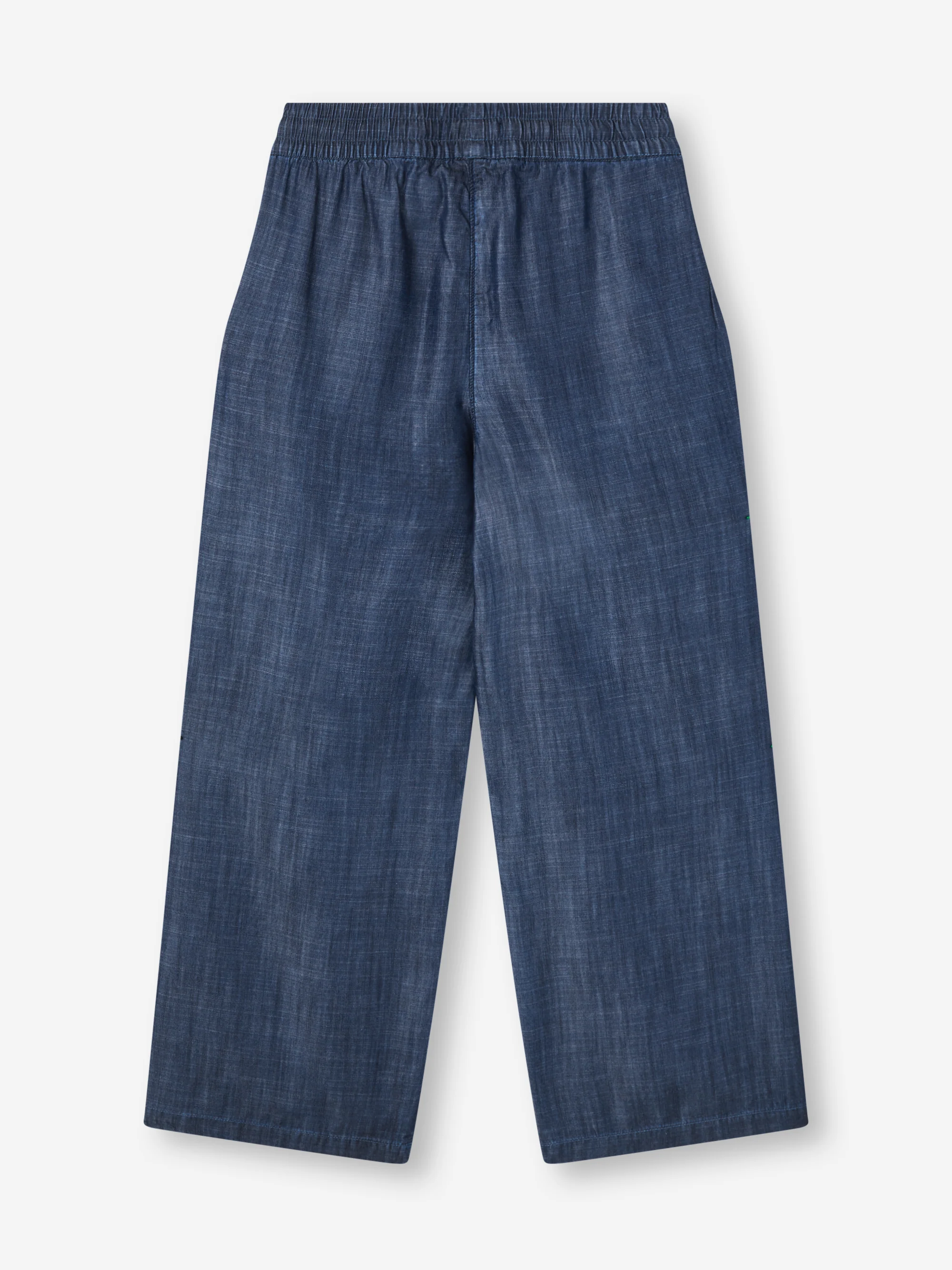 Women's Wide Leg Trousers Erin Chambray Denim Blue - Image 6
