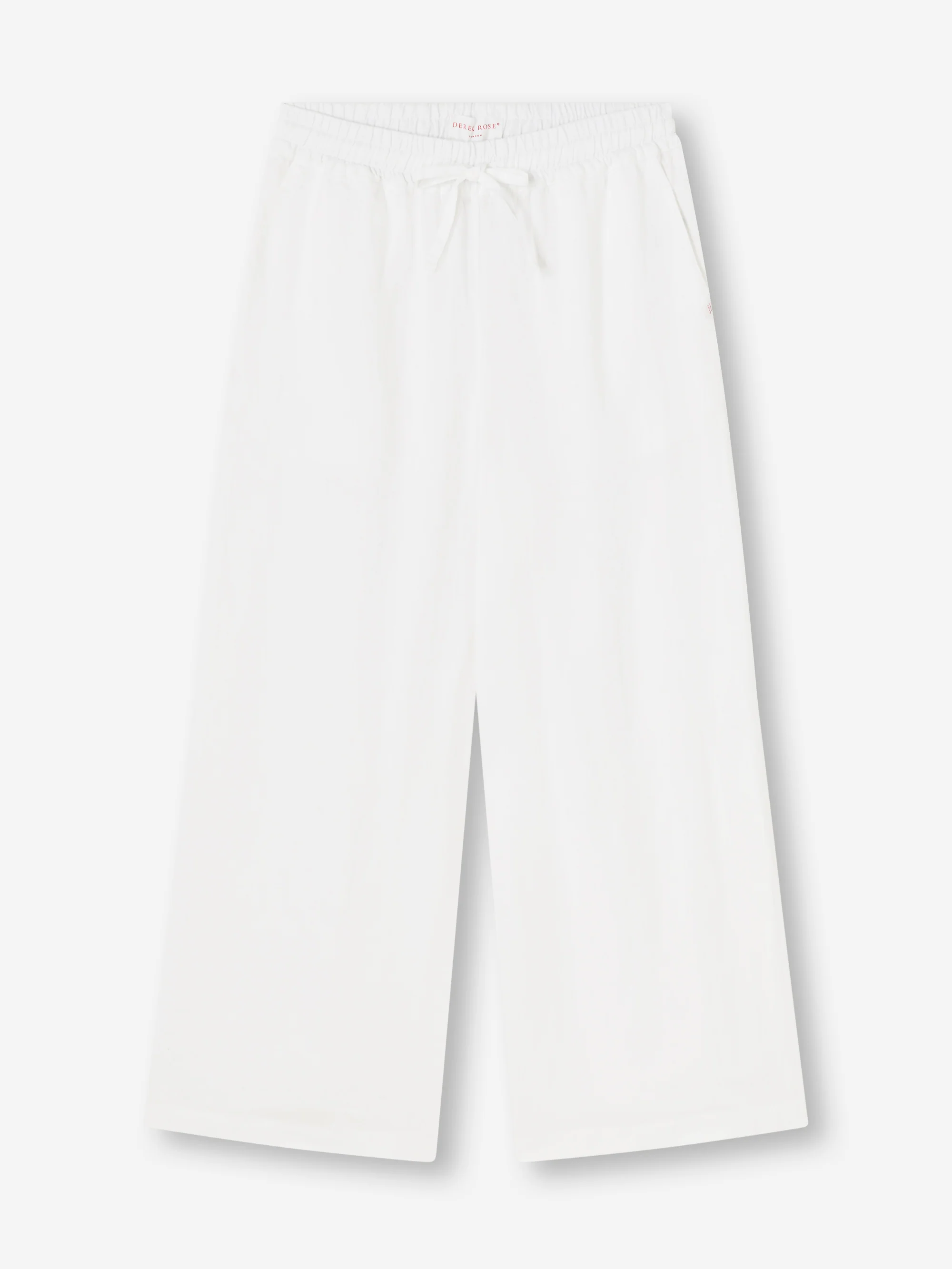 Women's Wide Leg Trousers Sicily Linen White - Image 5