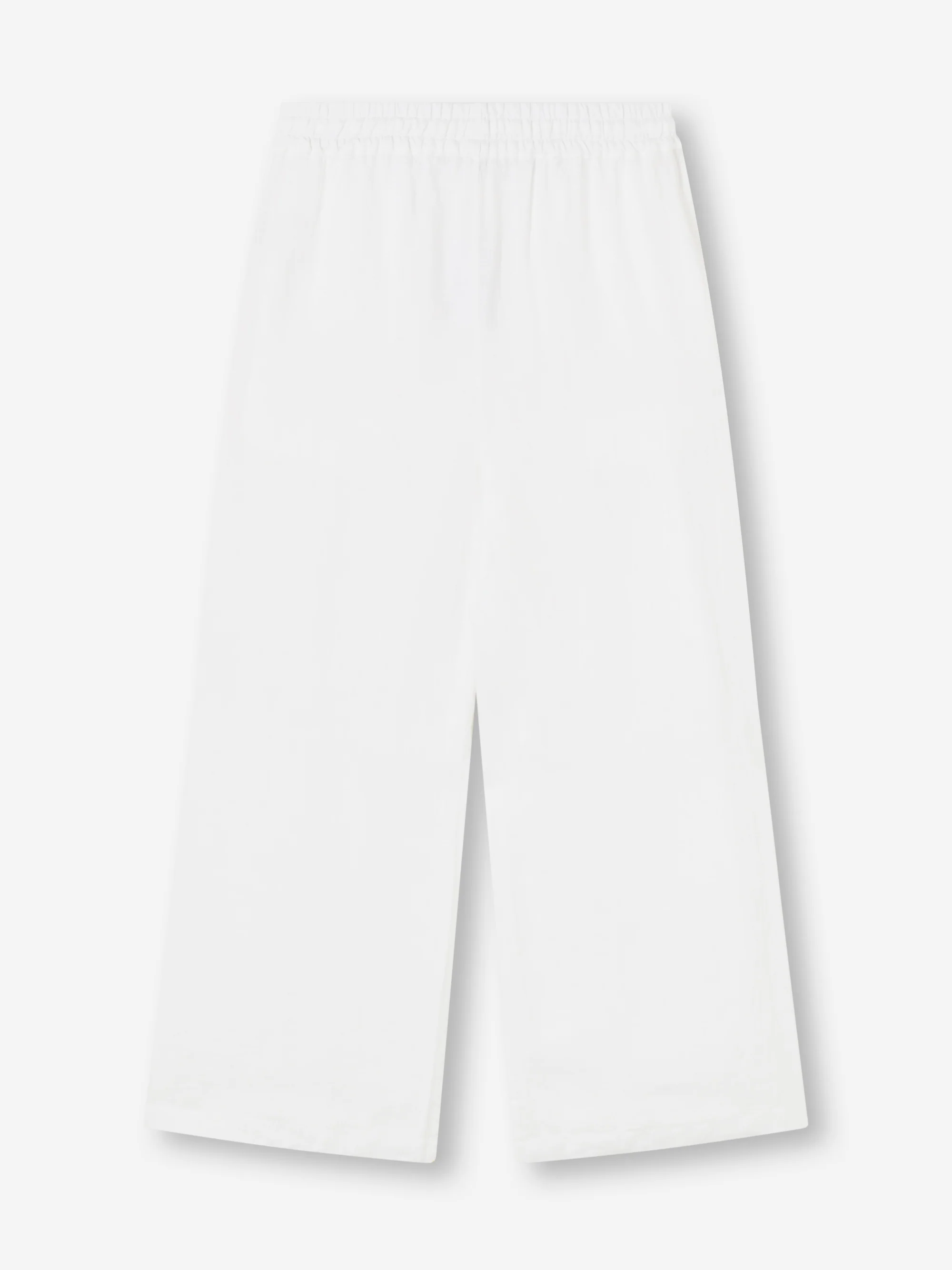 Women's Wide Leg Trousers Sicily Linen White - Image 6